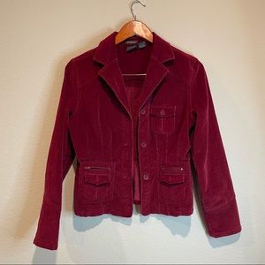Copper Key Burgundy Corduroy Jacket Y2K
